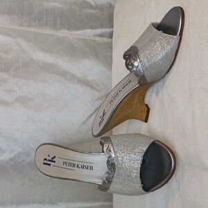 New Peter Kaiser Metallic Leather Slides